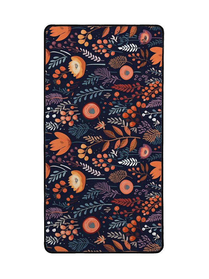 Dark Floral Pattern Desk Mat by Treasure Pie product image (2)