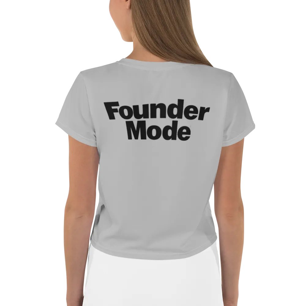 founder mode (front) retro crop top (100% cotton) product image (4)
