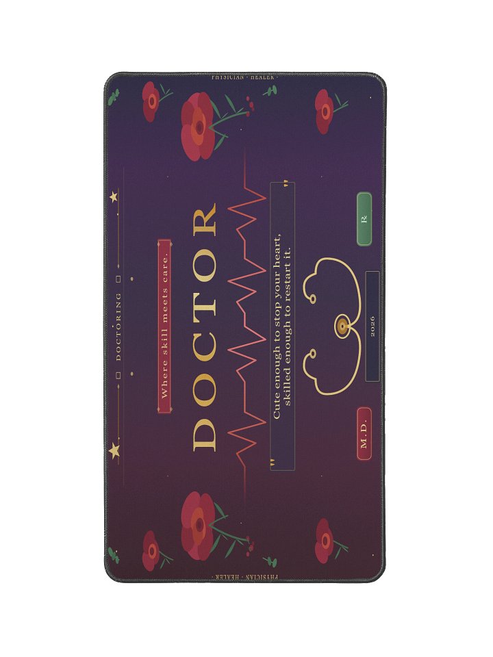 Doctor Desk Mat 12x22 – Medical Neoprene Office Pad Gift for Physicians product image (1)