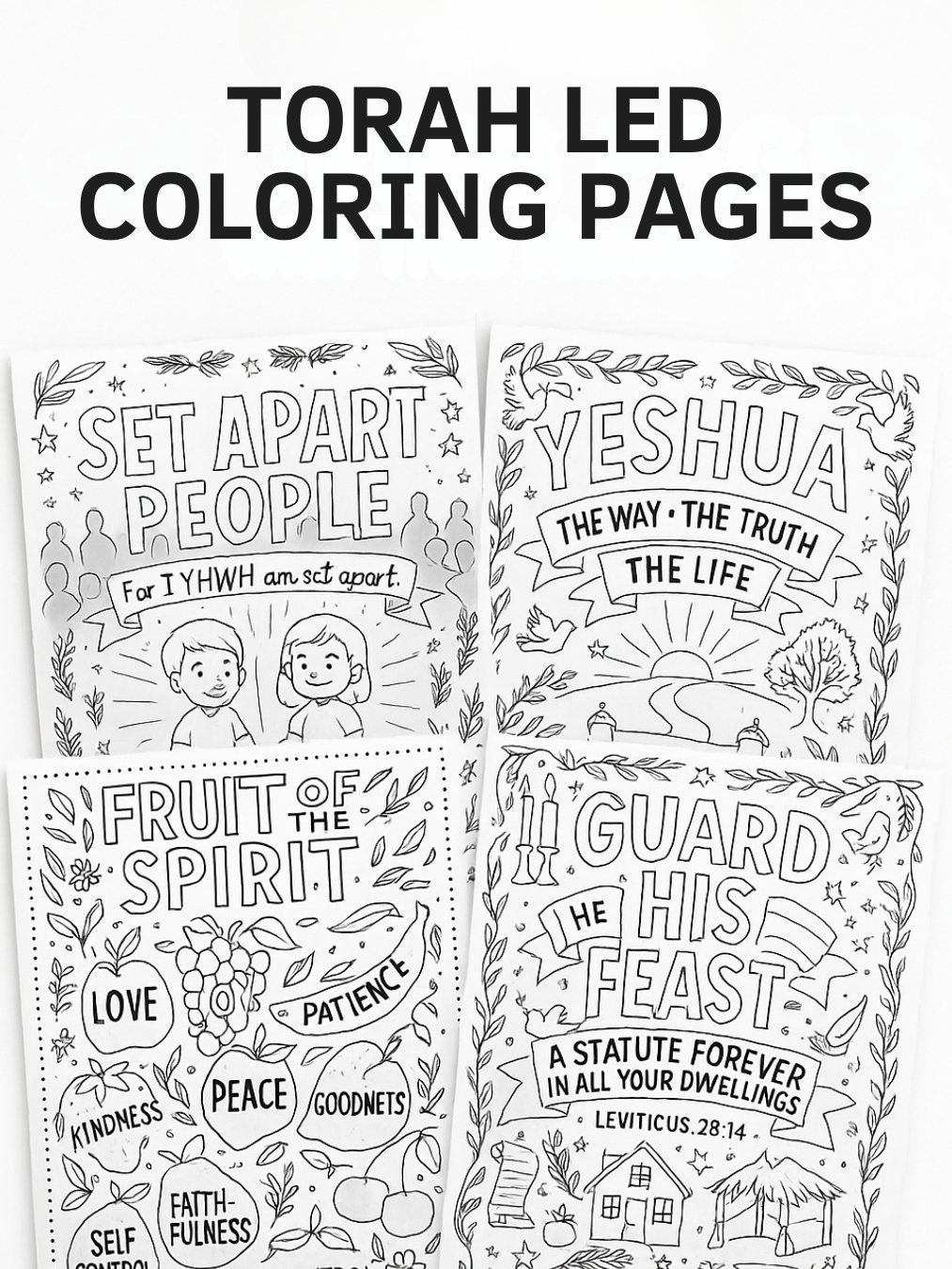 Messianic Scripture Coloring Pages (Members) product image (1)
