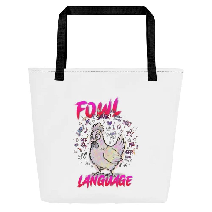 Fowl Language Large Tote Bag with Pocket product image (1)