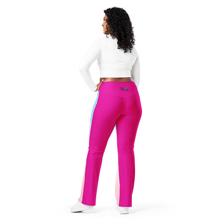 The "Constancia" Flare Leggings Blue, Pink, White product image (2)
