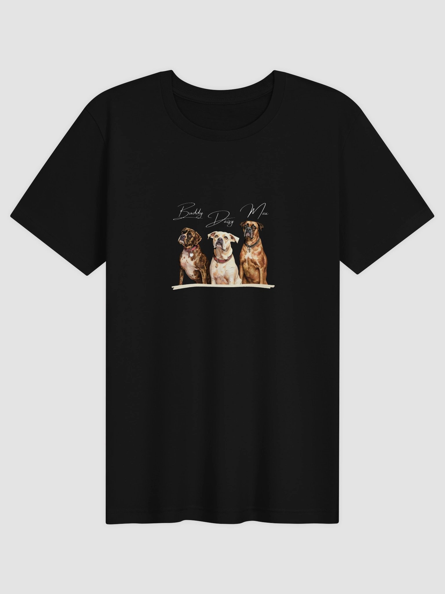 Custom Oil Painting Style Multi-Pet Portrait T-Shirt (Up to 4 Pets) product image (26)