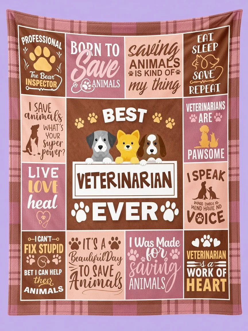 Veterinarian Cozy Gift Set: Farm Vet Sweatshirt, Vet Mug and Best Veterinarian Blanket product image (4)