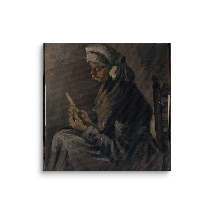 The Potato Peeler (reverse: Self-Portrait with a Straw Hat) [Vincent van Gogh] Canvas product image (2)