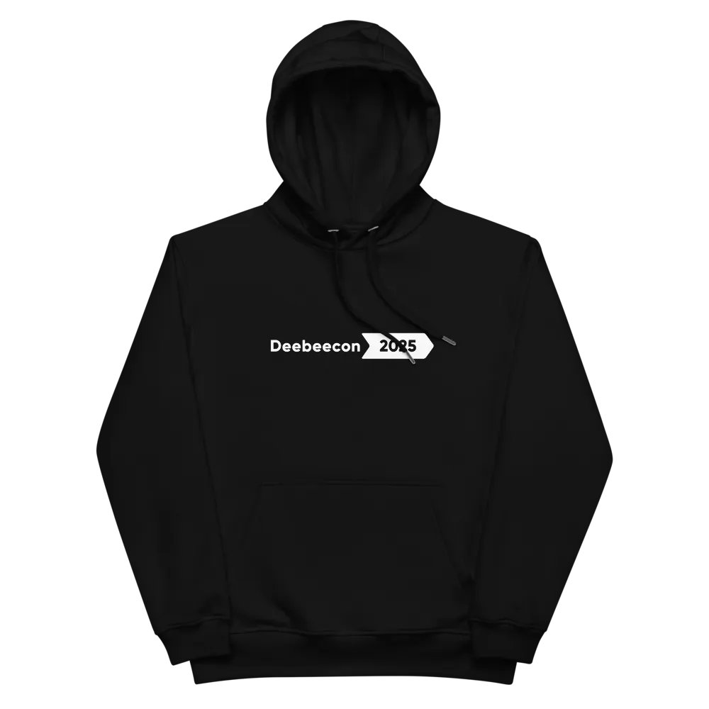 Official ECO Friendly DeeBeeCon 2025 Hoodie (BLACK) product image (1)