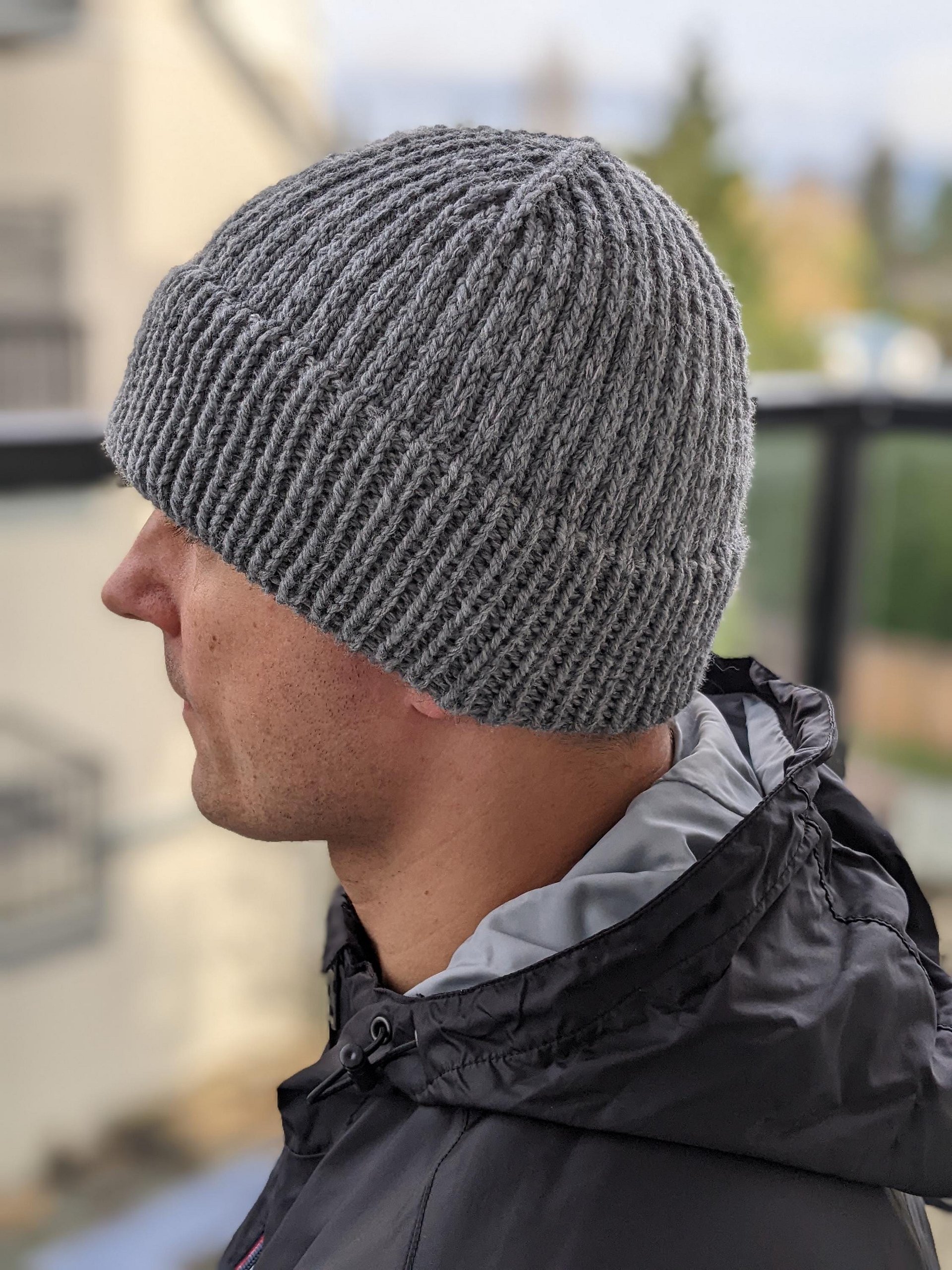 Knit Warm Men's Beanie Pattern (Fixed Double Brim) product image (7)