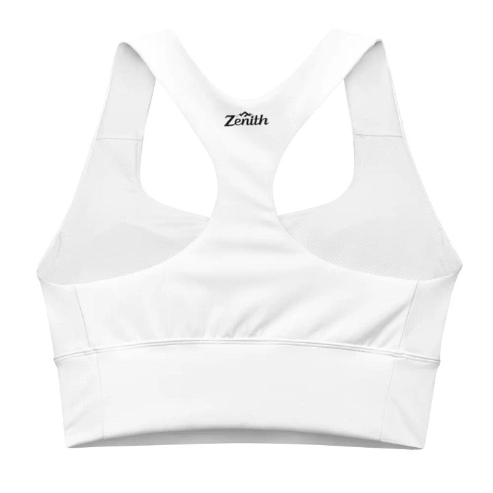 Zenith White Recycled Longline Sports Bra product image (2)