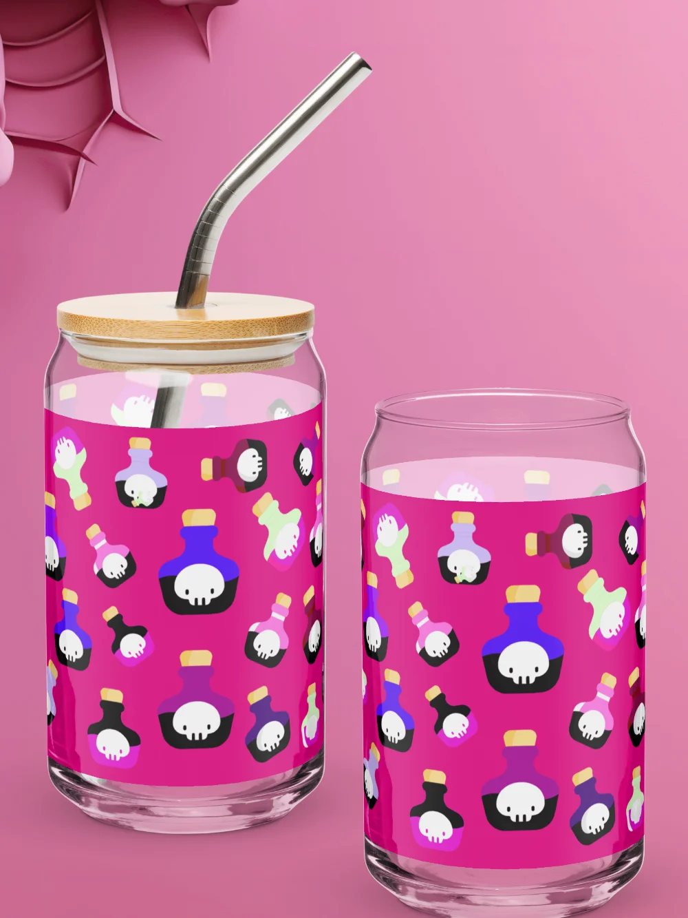 Cute Skull Potion Can-Shaped Glass product image (1)