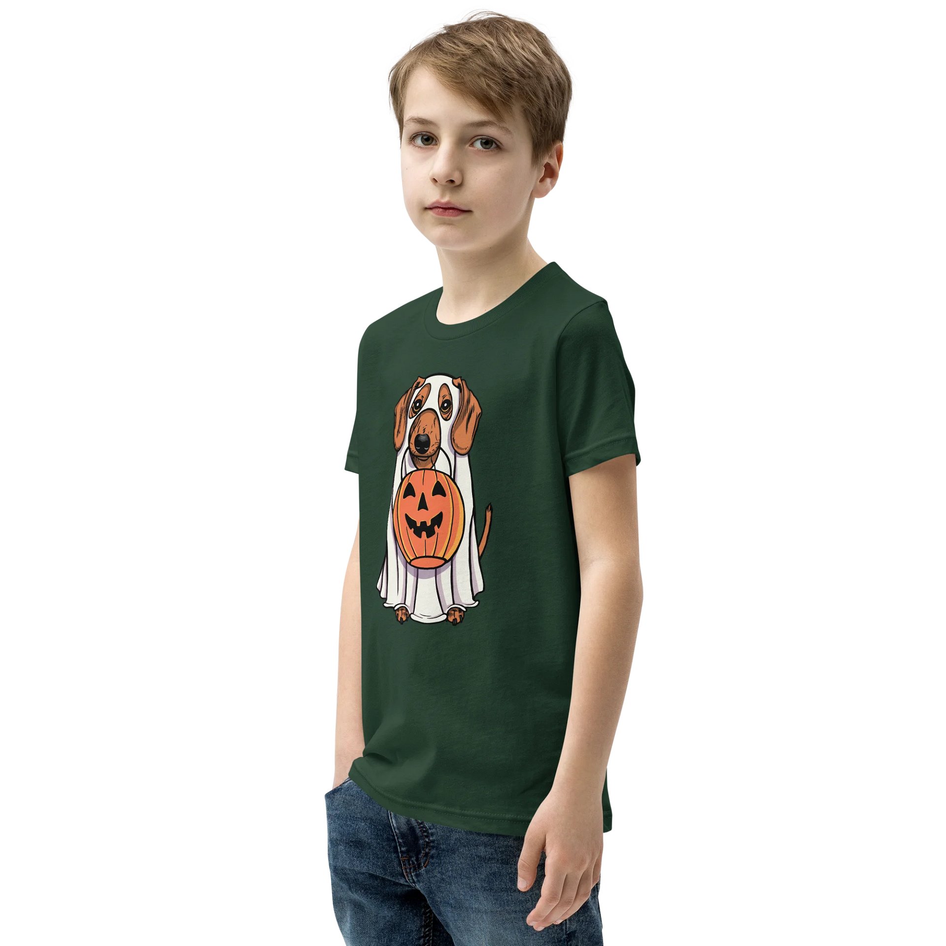 Halloween Dachshund(Tan) Youth T-Shirt product image (4)