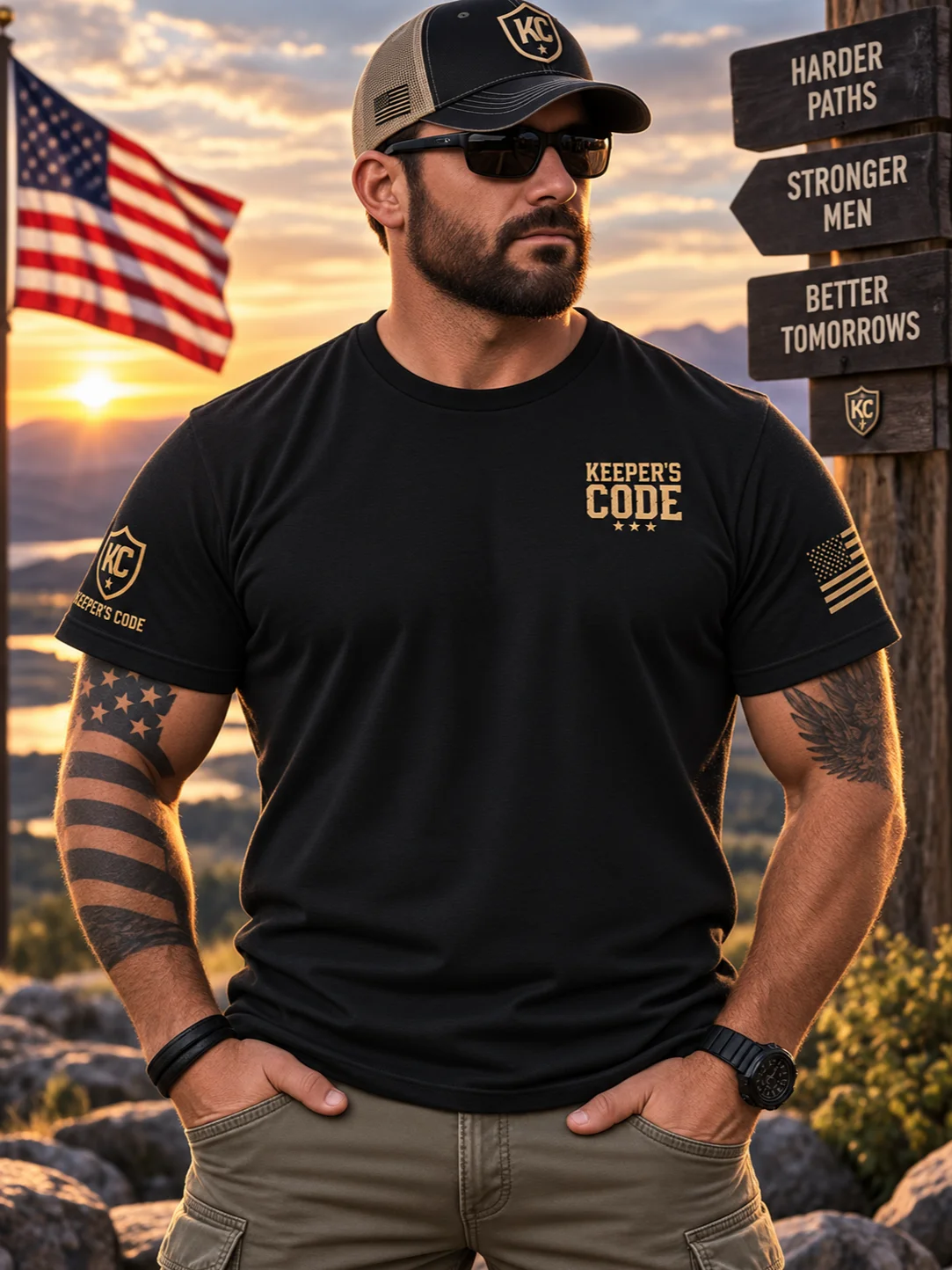 Keeper’s Code™ Men’s CODE 07 Courage Harder Path T-Shirt product image (1)