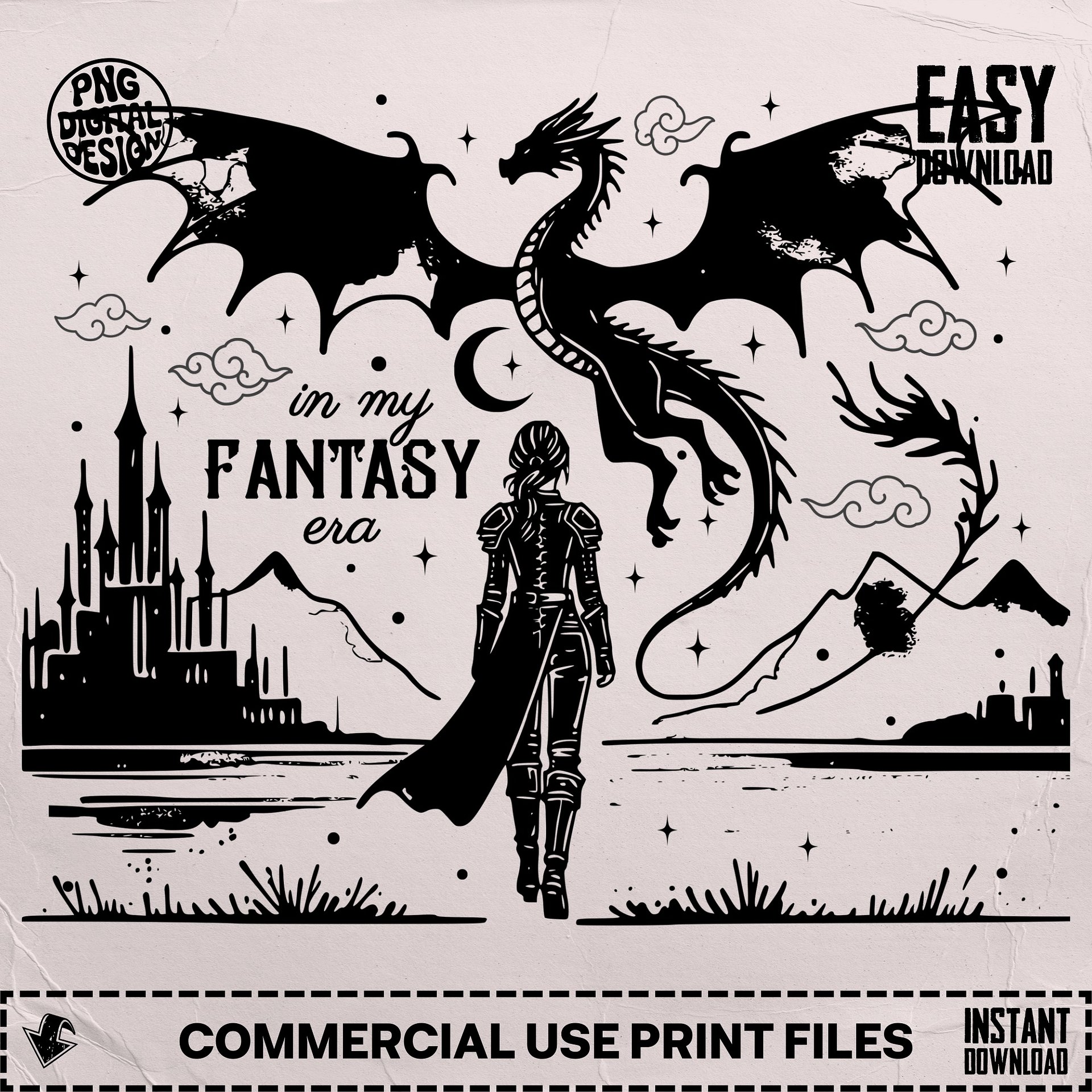 In My Fantasy Era PNG Vintage Retro Line Art Book Dragon Reader Bookish Smut 20oz Skinny Tumbler, Seamless Sublimation, Instant Download product image (7)