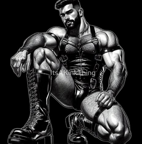 Gay Leather Top Man Leder Pride Daddy Tom of Finland Tribute Graphic Design product image (1)