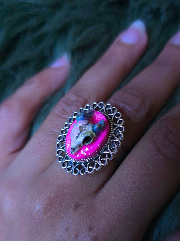 Custom Colour Deer Forest Guardian - Silver Ring product image (1)