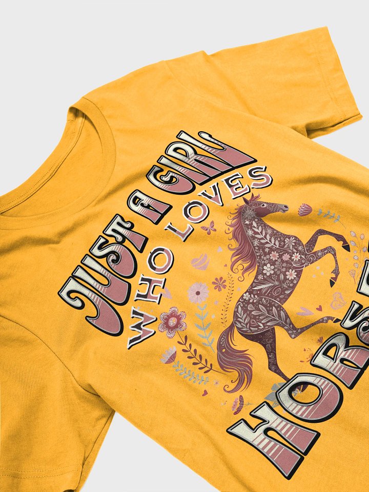 Just A Girl Who Loves Horses Floral T-Shirt product image (2)