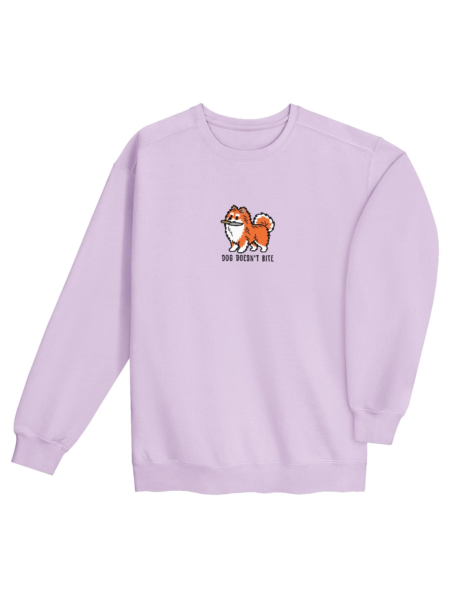 Dog Doesn't Bite Funny Chibi-Style Embroidered Premium Sweatshirt for Pomeranian(Red) Owners product image (36)