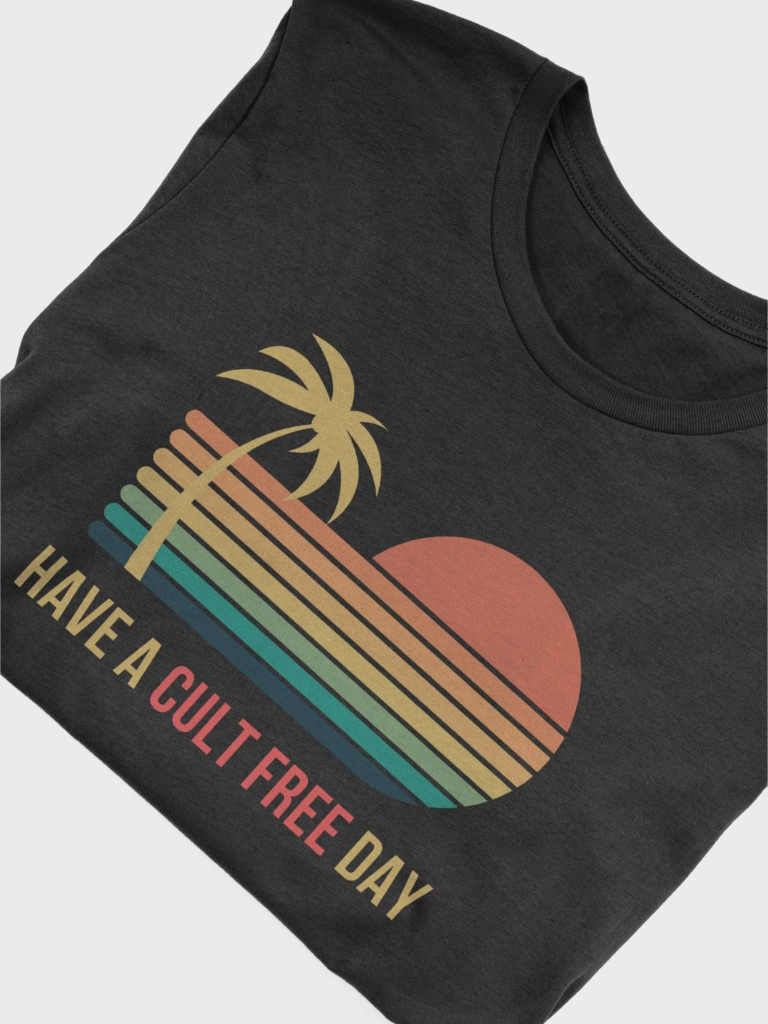 Have a Cult Free Day Retro Black T-Shirt Womens product image (5)