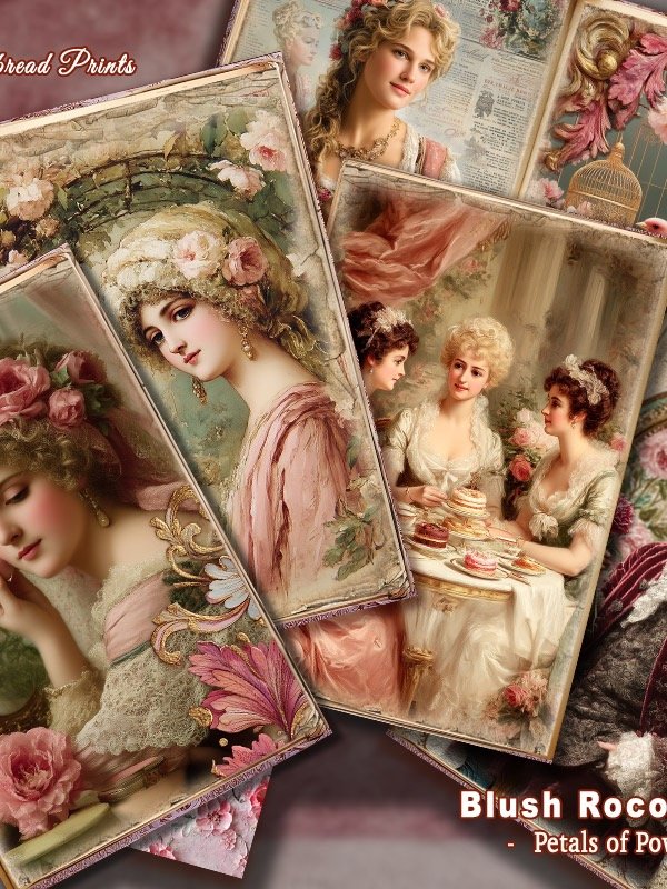 Blush Rococo Dreams Journal + Ephemera Booklet Bundle Digital Download product image (1)