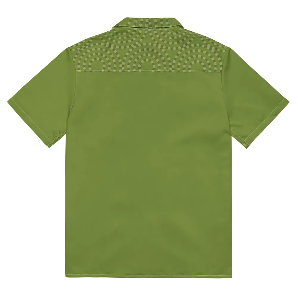 Optical Sun Icon / MO Hawaiian Shirt /| Olive product image (11)