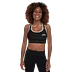 His House Womens Padded Sports Bra - Black