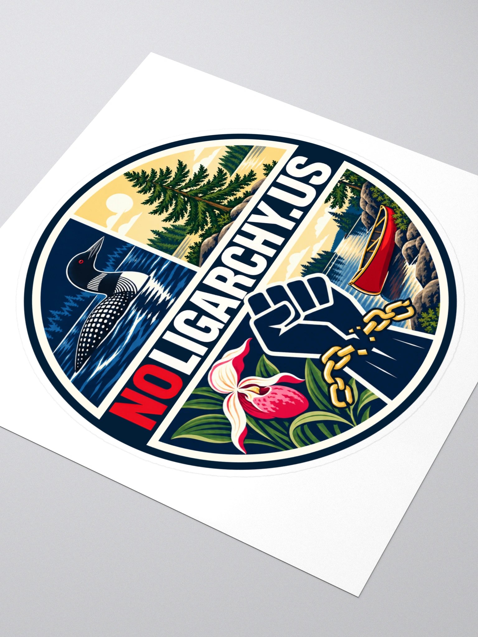 Minnesota NOLIGARCHY.US sticker product image (3)