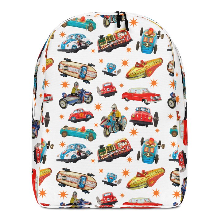 Vintage Toy Vehicles All-Over Print Backpack product image (1)