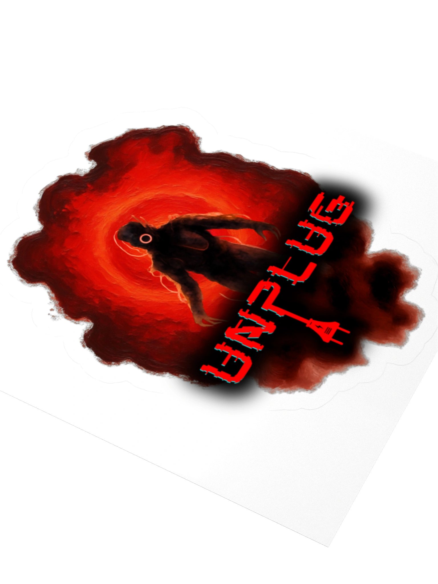 UNPLUG Orb Creature Silhouette Full size cut sticker product image (3)