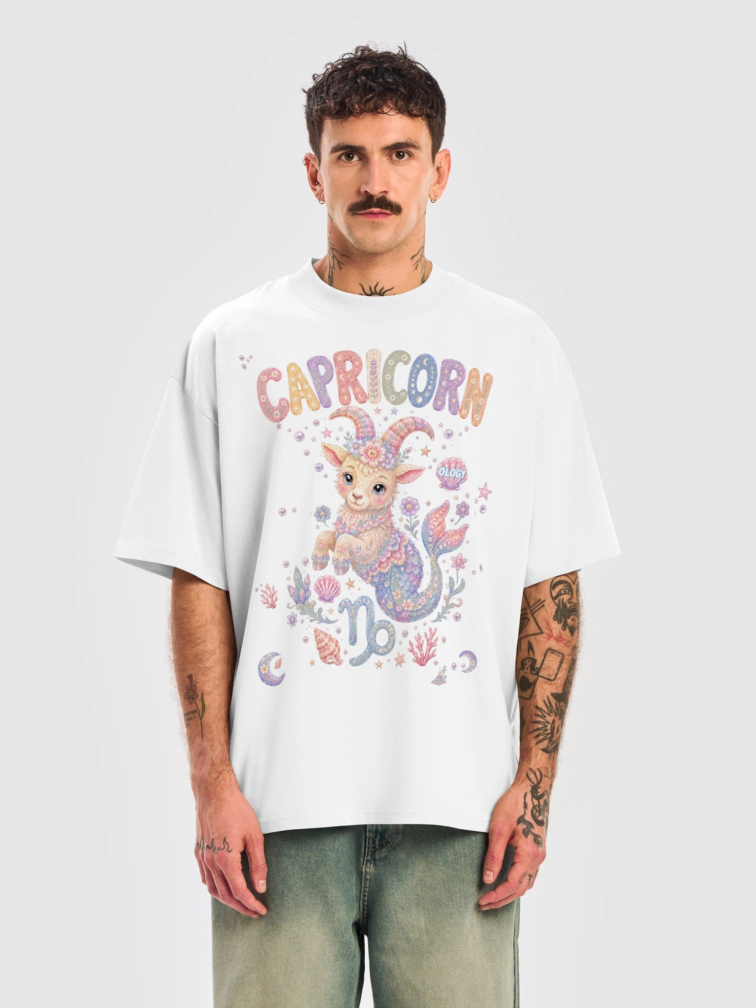 Capricorn Astro Pop Oversized Tee product image (13)