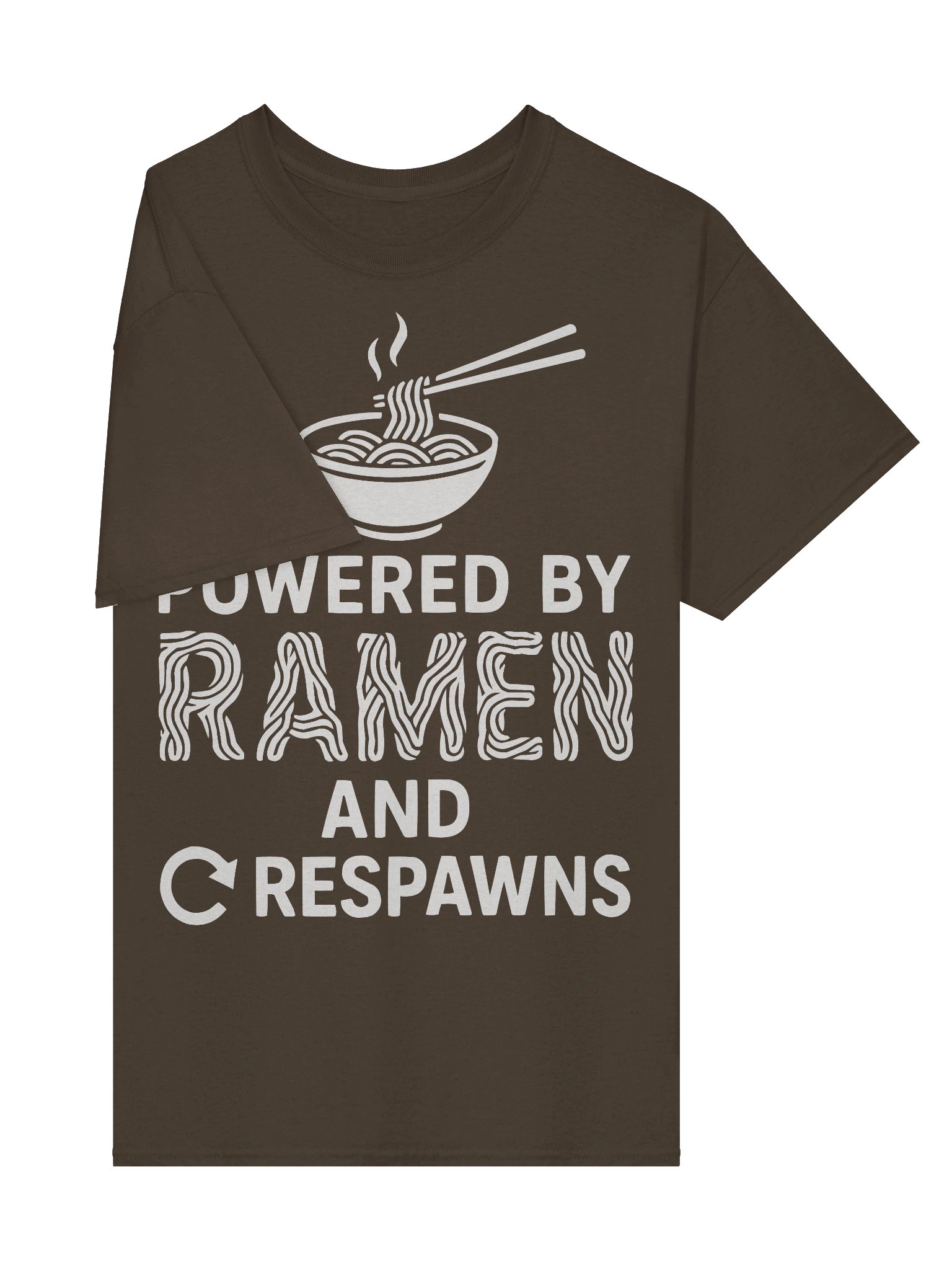 “Powered by Ramen & Respawns” Gamer Tee product image (4)