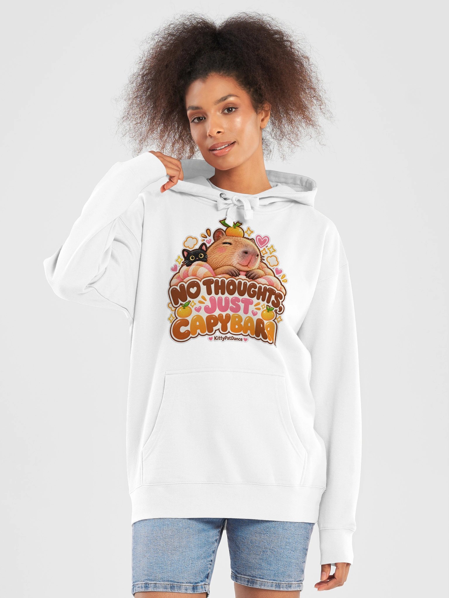 No Thoughts, Just Capybara Hoodie | CA-PY-BA-RA product image (3)