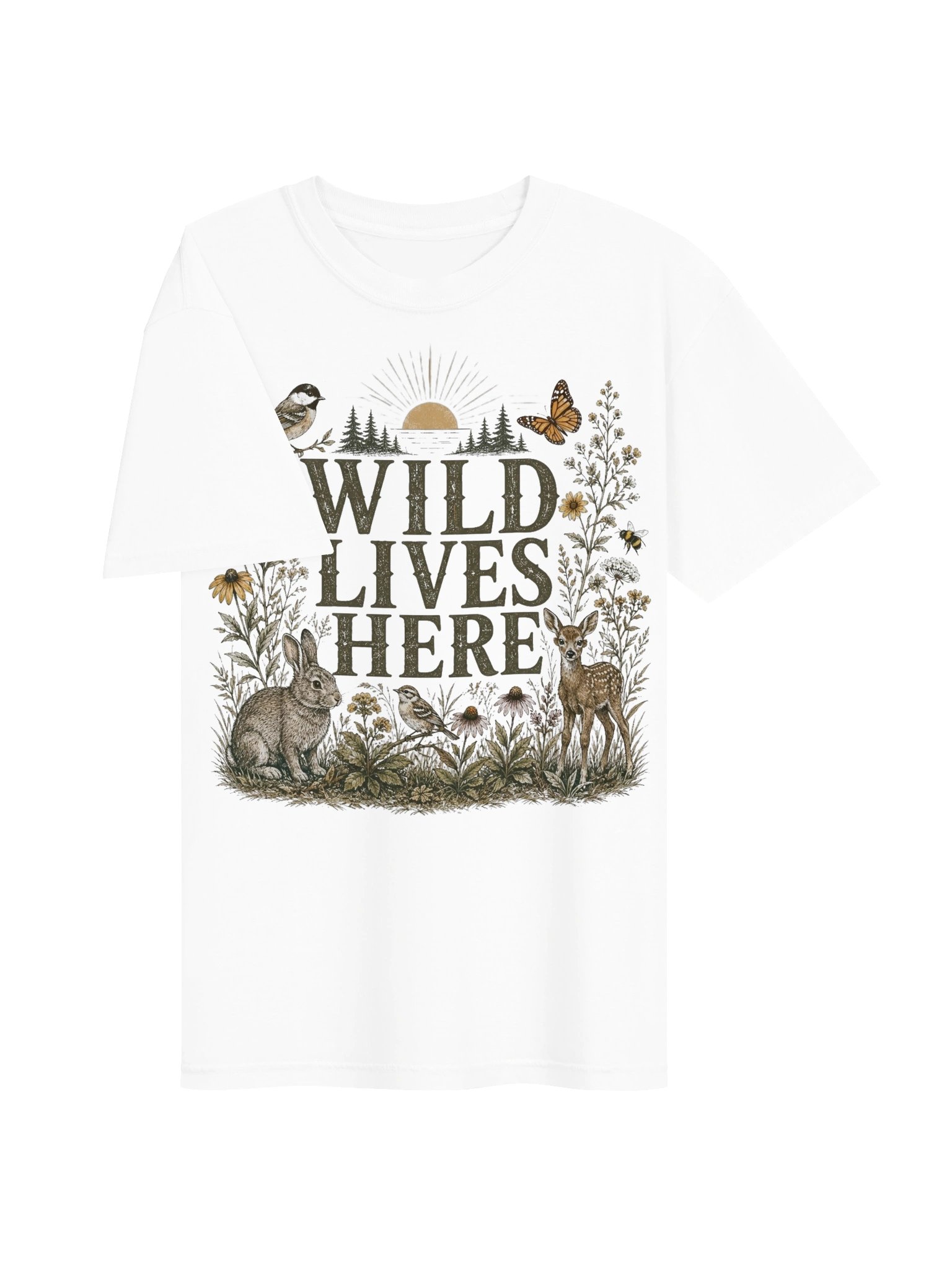 Wild Lives Here T-Shirt | Vintage Wildlife & Nature Shirt product image (11)