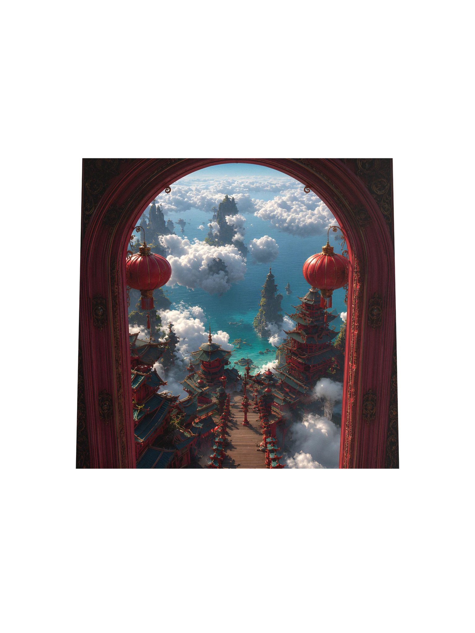 Gateway to the Celestial Temple - Fantasy Wall Art Print product image (5)