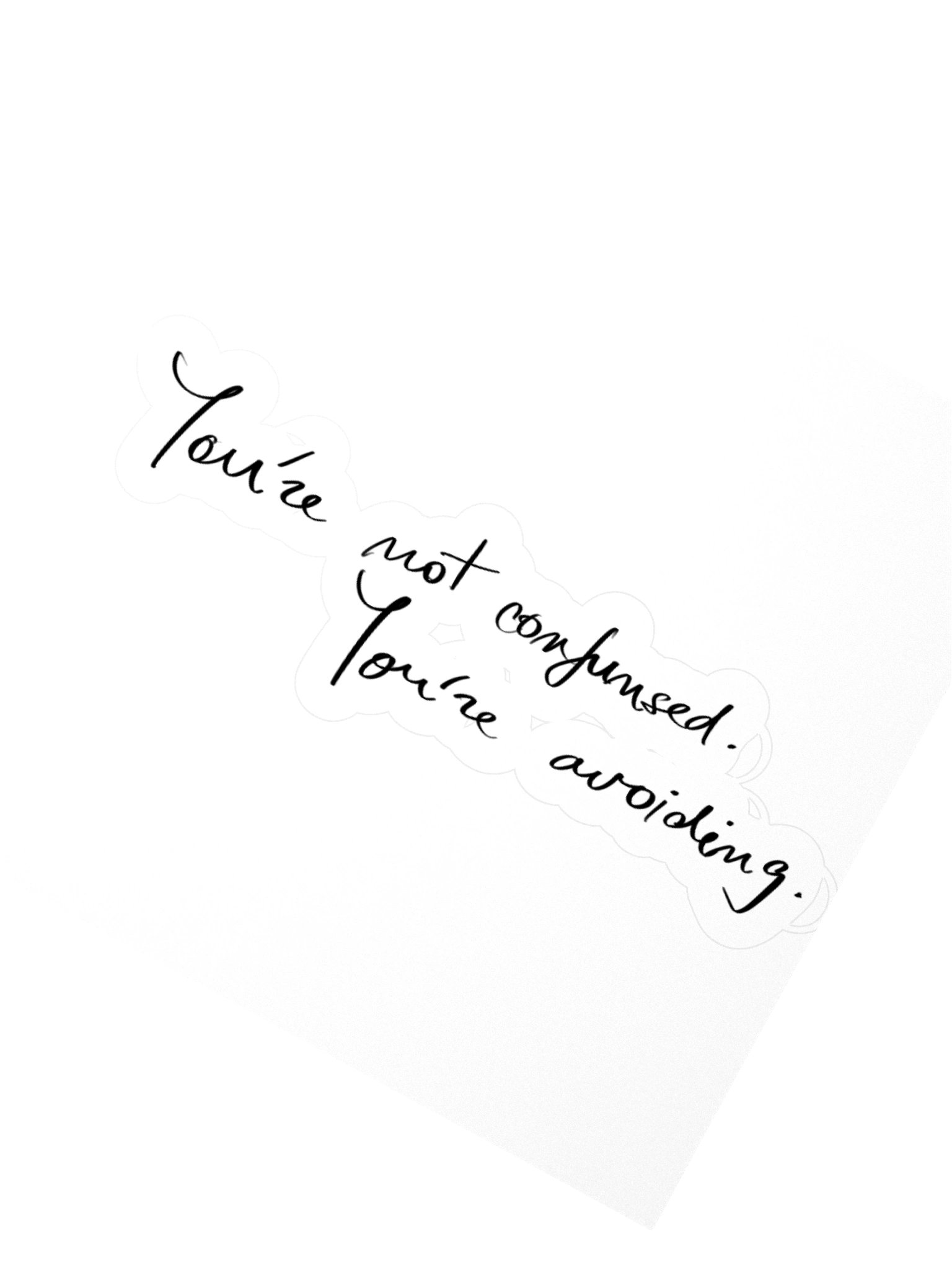 Self Awareness Sticker Original Handwriting Quote Decal Laptop Sticker Mindful Gift For Her Personal Growth Sticker product image (5)