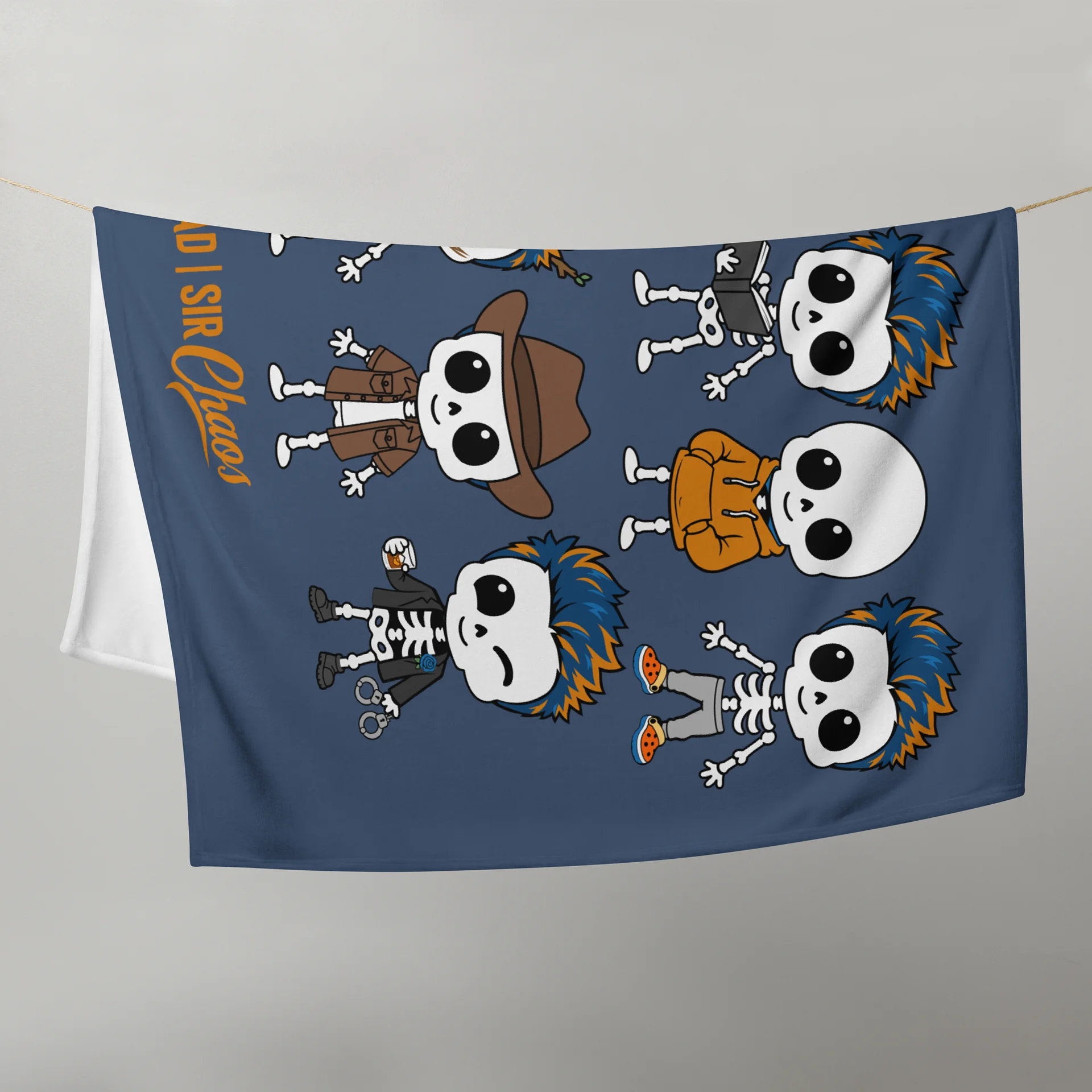 SkeleReads Halloween Throw Blanket product image (5)