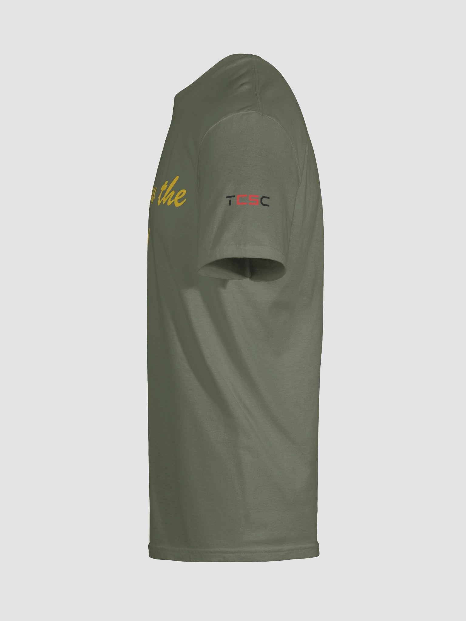 'You know the drill!' Printed Emblem Unisex T-Shirt (Military Green) product image (9)