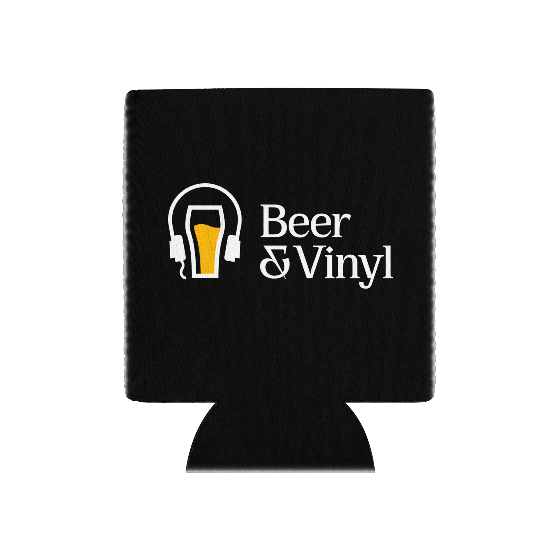 Beer & Vinyl Coozie Black product image (1)