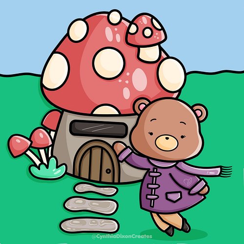 Looks like this cute bear is ready for fall fun 🍂🐻🍄✨ She’s part of a brand-new coloring pack I’m working on and I can’t wait ...