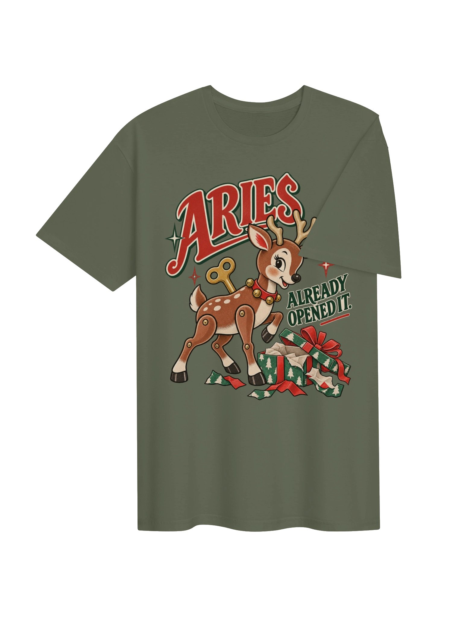 Aries Already Opened It Christmas T-Shirt product image (4)