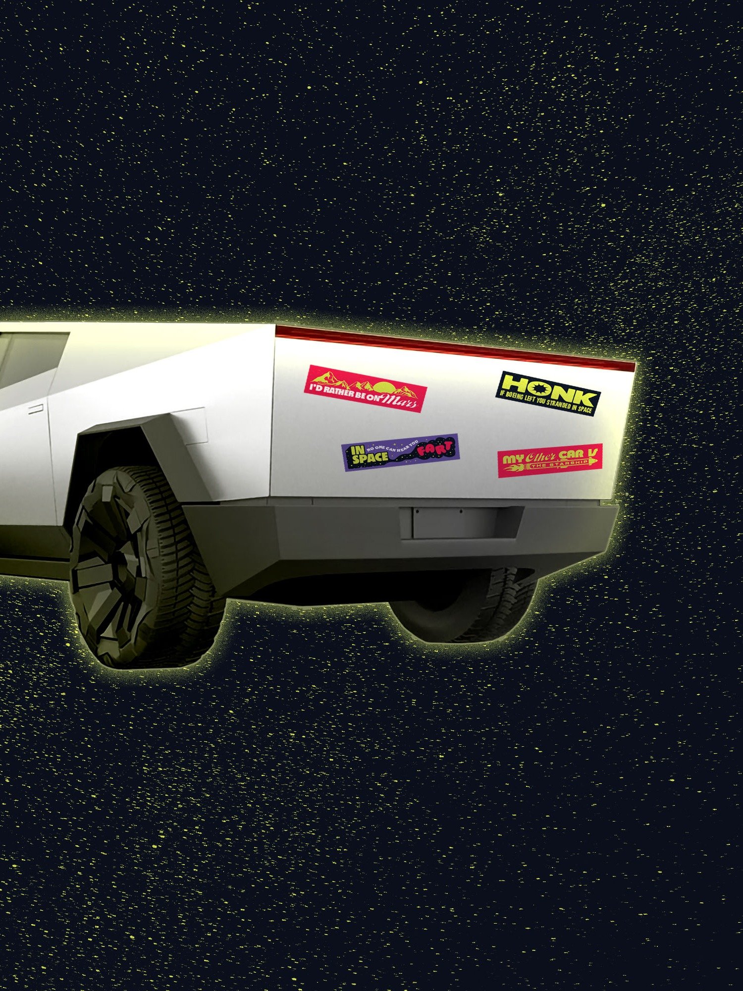 In Space No One Can Hear You Fart Kiss Cut Bumper Sticker product image (5)