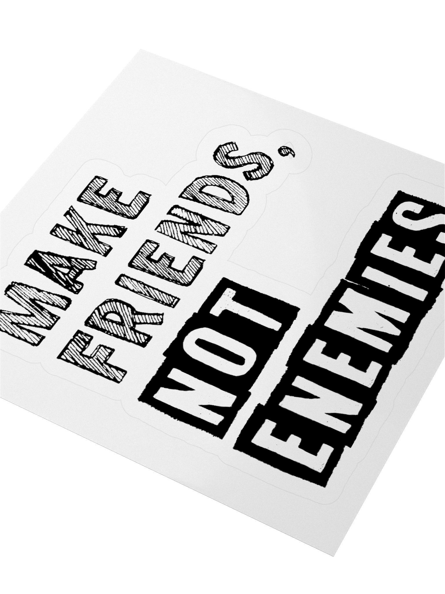 Make Friends Not Enemies Sticker product image (8)
