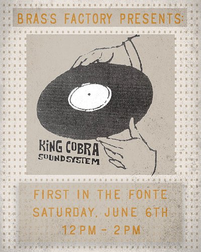 This Saturday, we’ll have tunes mixed by the King Cobra Soundsystem.  Come out and see @lowercase_j provide the vibes for you...
