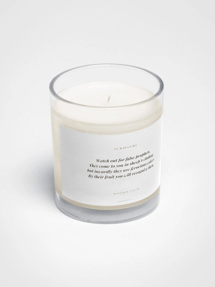 Matthew 7:15/Beware False Prophets Candle product image (2)