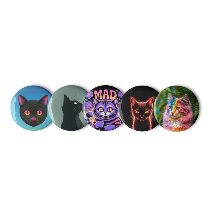 Psychedelic Cats Pin Set product image (1)