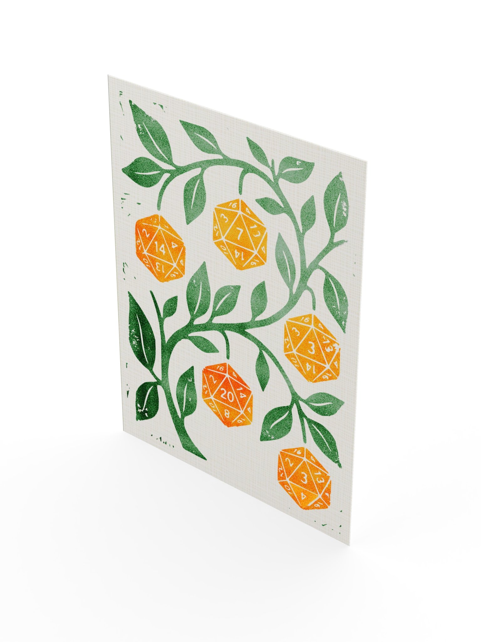 Oranges D20 Botanical Board Game Room Poster - UNFRAMED product image (5)