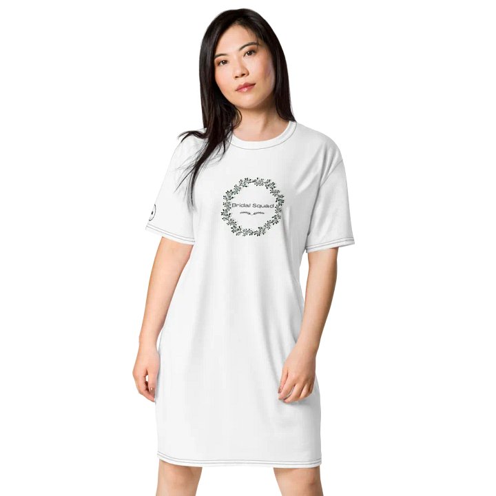 Bridal Squad T-Shirt 012 B&W Wreath Logo Dress product image (1)