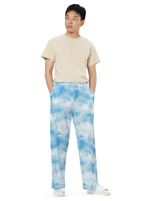 Clouds Unisex Wide-Leg Pants product image (4)