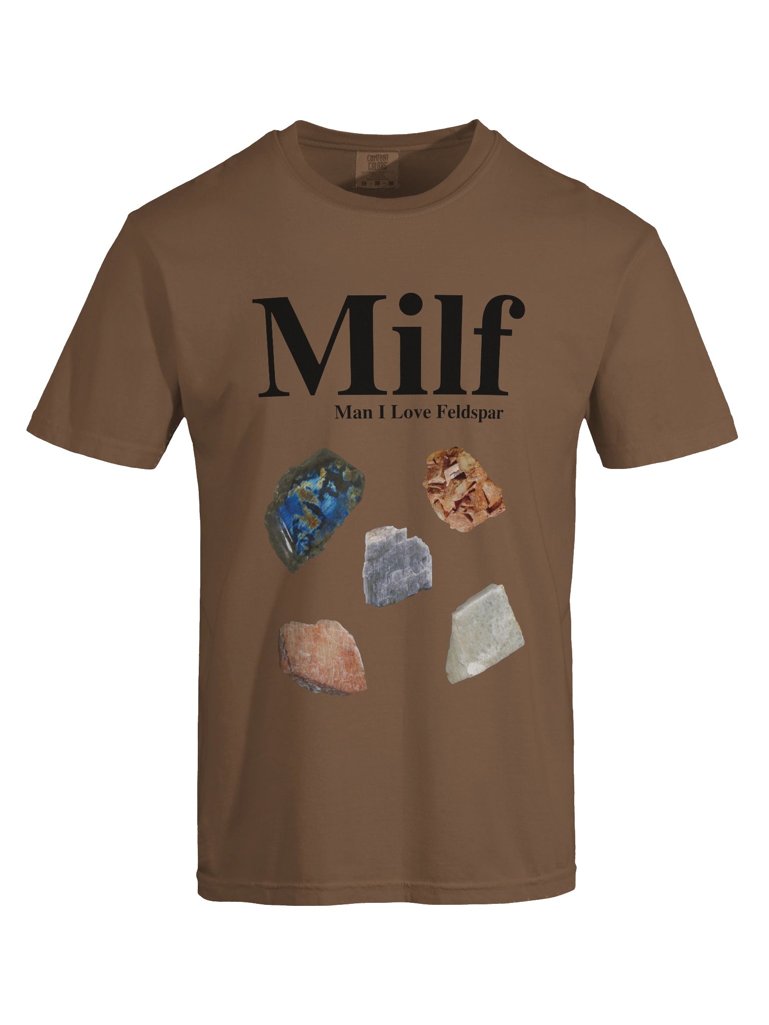 MILF mineral samples regular tee black text product image (44)