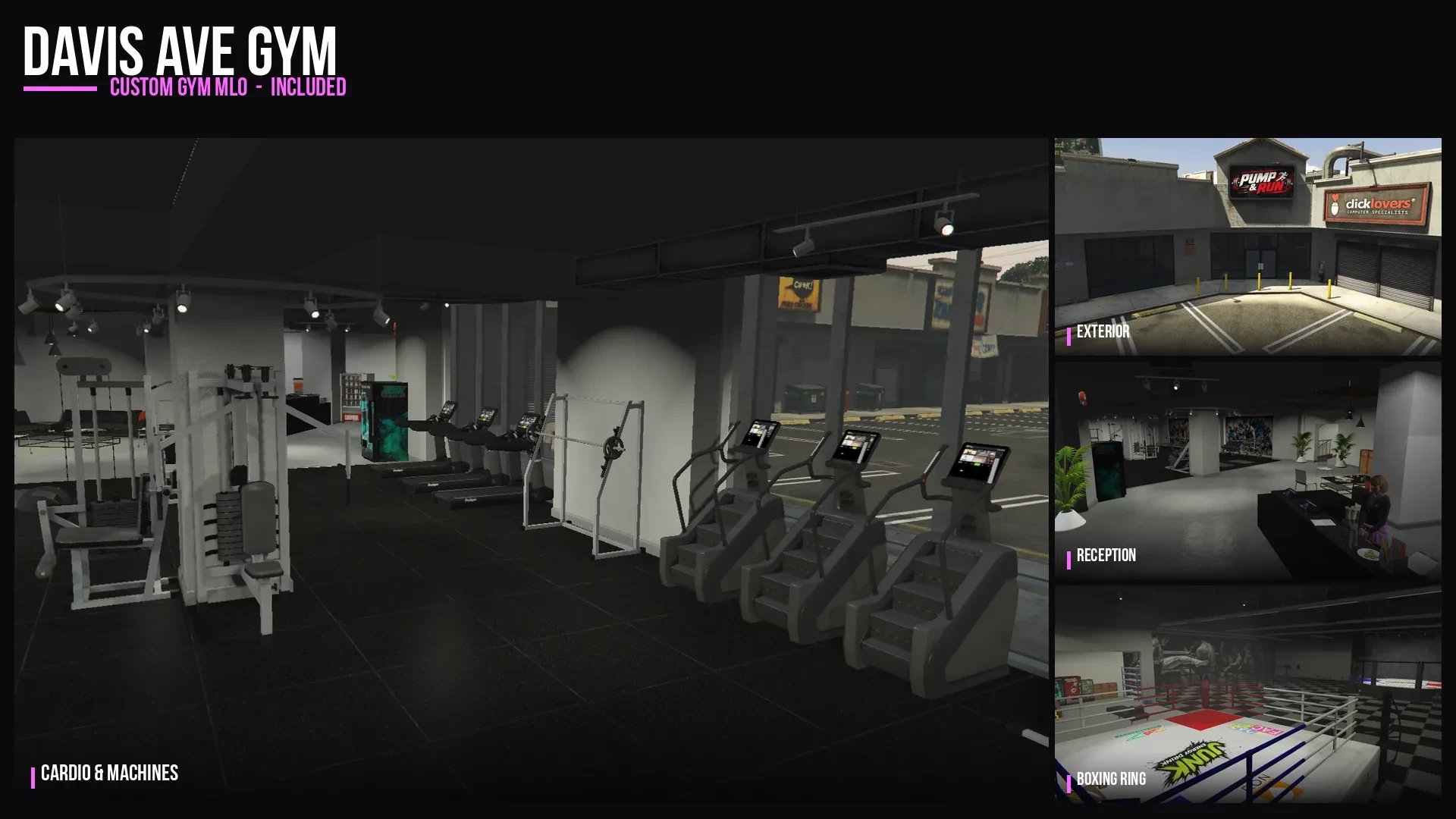 Realistic Gym System — 23 Exercises, Gym Creator, Ownable Gyms, 2 Custom MLOs [ QBCore / ESX / QBOX ] product image (7)