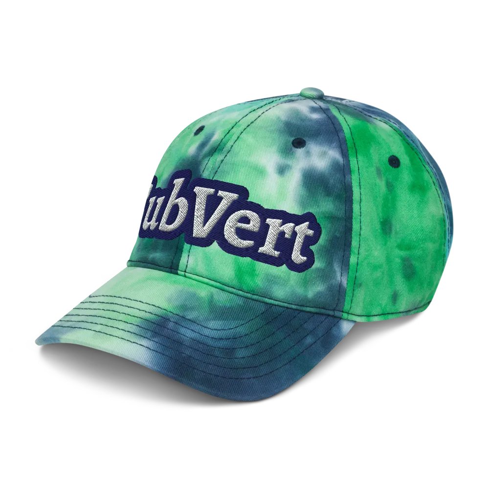 Overt Covert Resistance Collection "SubVert" By The Blue Cavalry Embroidered multi Color threads- dual design, front and back, One of a kind, Tie-Dye Hat product image (6)