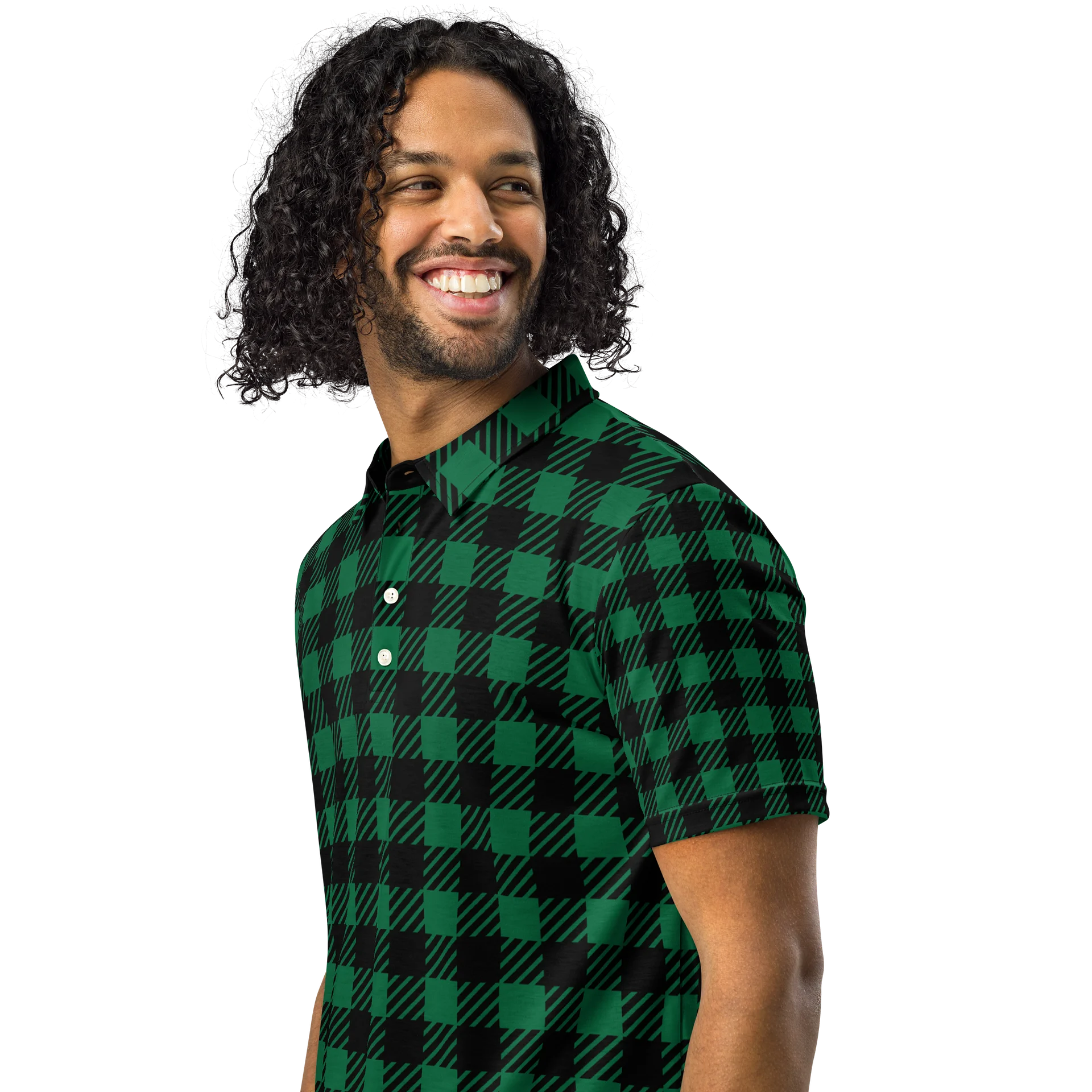 Midnight Check All-Over Print Polo product image (2)